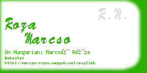 roza marcso business card